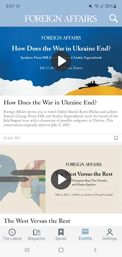 Foreign Affairs Magazine Screenshots