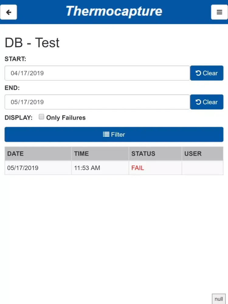 Tangkapan layar Thermocapture iPad 