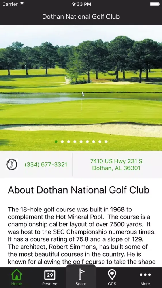 Dothan National Golf Club - Scorecards, GPS, Maps, and more by ForeUP Golf स्क्रीनशॉट