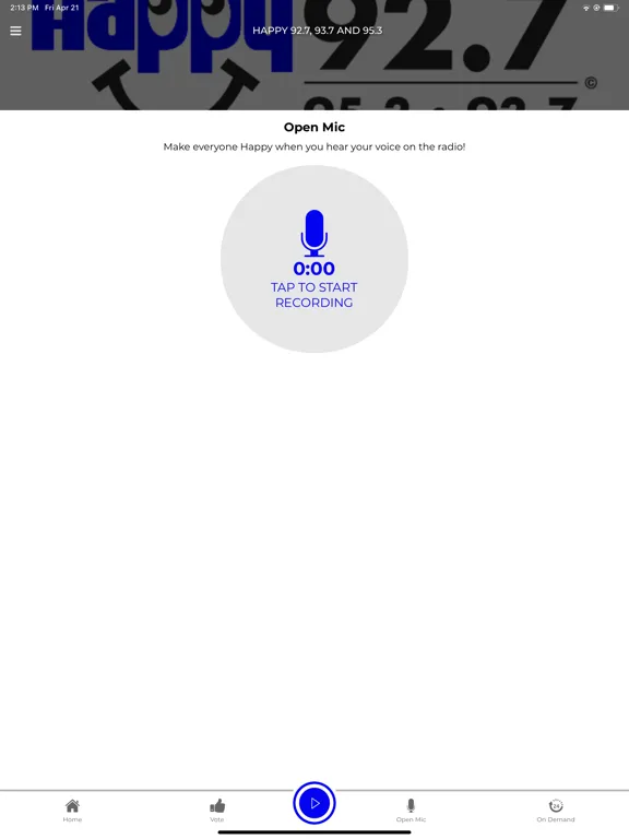 Happy 92.7 93.7 95.3 iPad  Screenshots