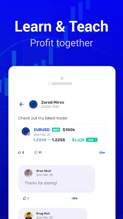 Live Forex - Social Trading سکرین شاٹس
