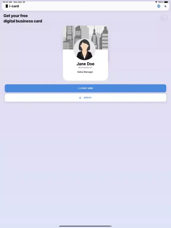 i-card Digital Business Cards iPad  স্ক্রিনশট