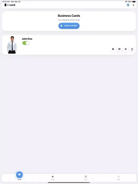 i-card Digital Business Cards iPad  স্ক্রিনশট
