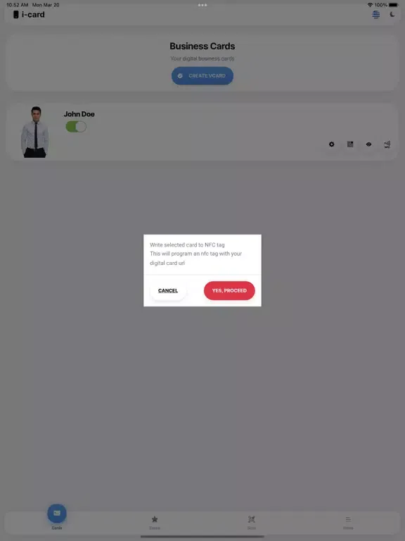 i-card Digital Business Cards iPad  স্ক্রিনশট