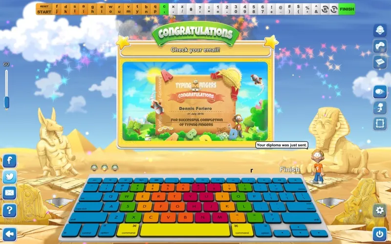 Captures d'écran de Typing Fingers