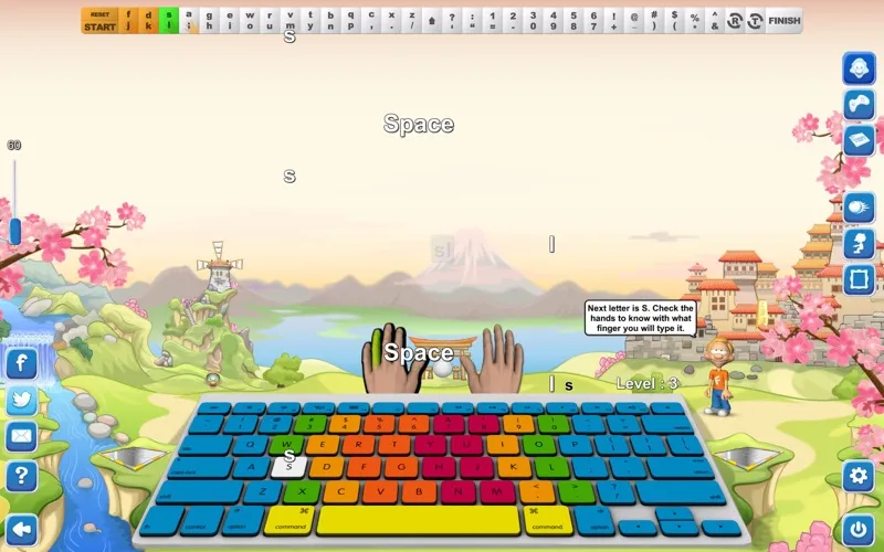 Captures d'écran de Typing Fingers