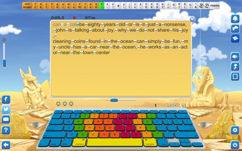 Captures d'écran de Typing Fingers