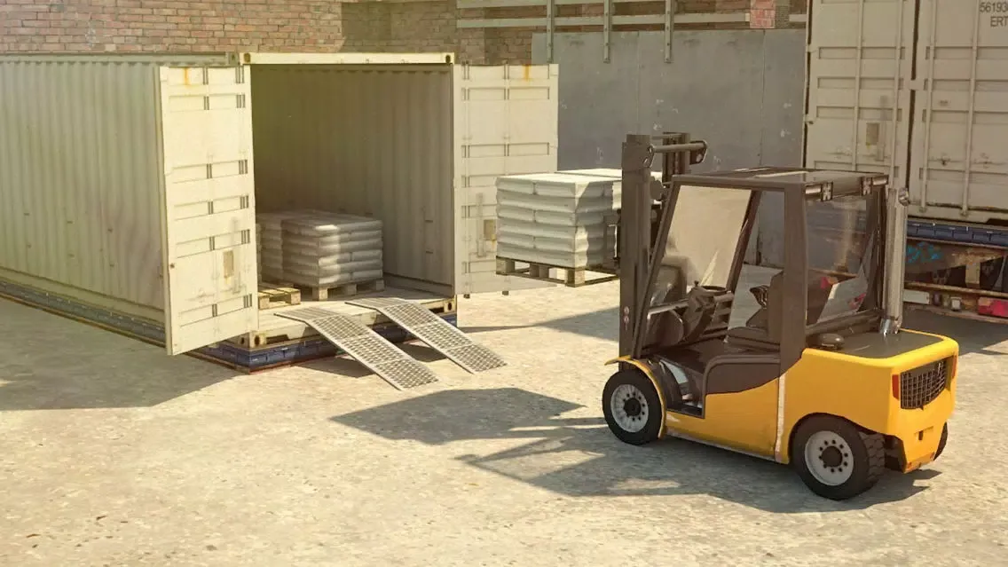 Ảnh chụp màn hình của 3D Forklift Parking Challenge