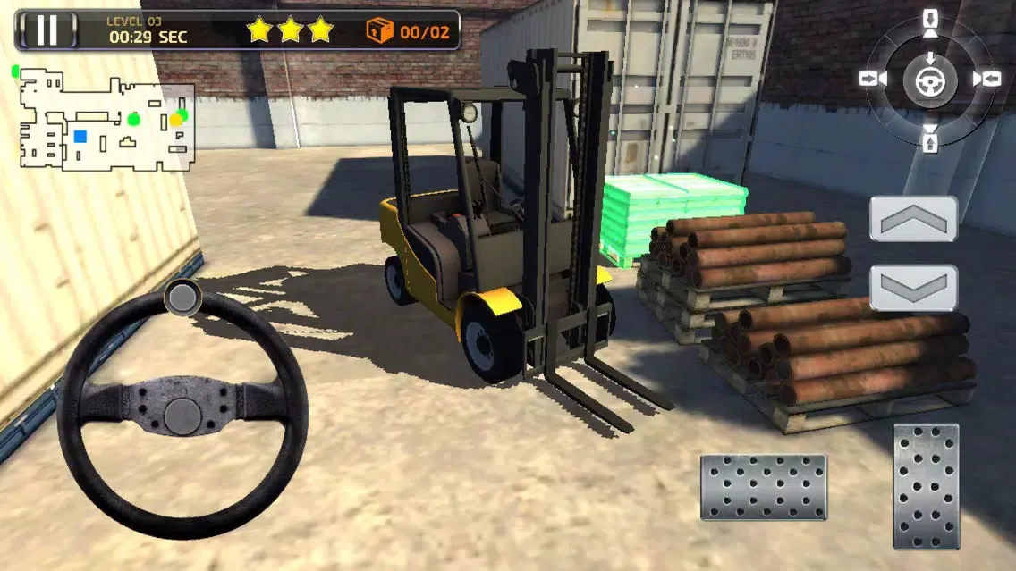 Ảnh chụp màn hình của 3D Forklift Parking Challenge