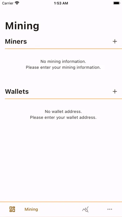 Capturas de tela do Crypto Coin Mining Monitor