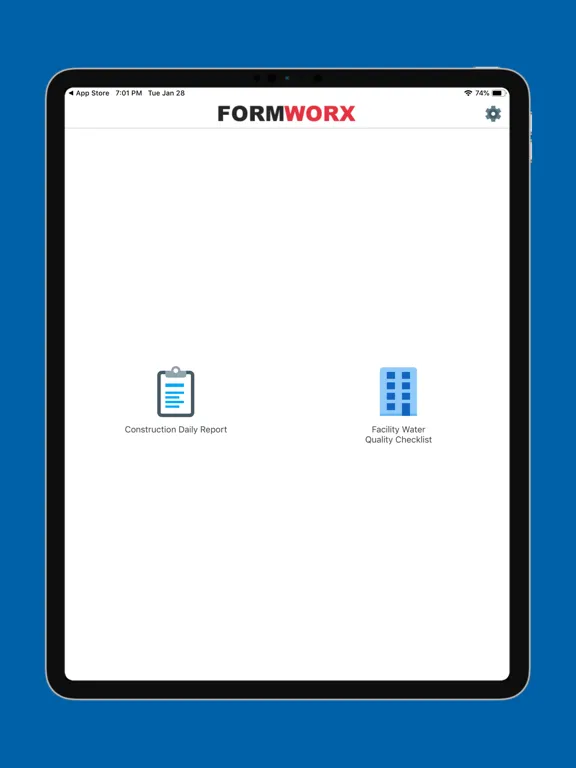 Tangkapan skrin FormWorx iPad 