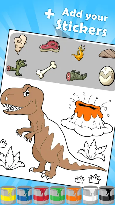 Dinosaurs world, Coloring Book سکرین شاٹس