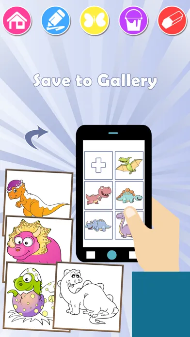 Dinosaurs world, Coloring Book سکرین شاٹس