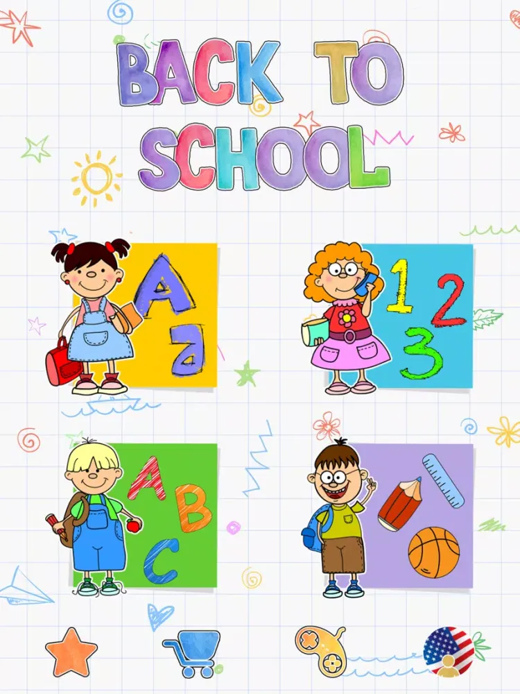 Capturas de tela do Back to School Memory iPad 