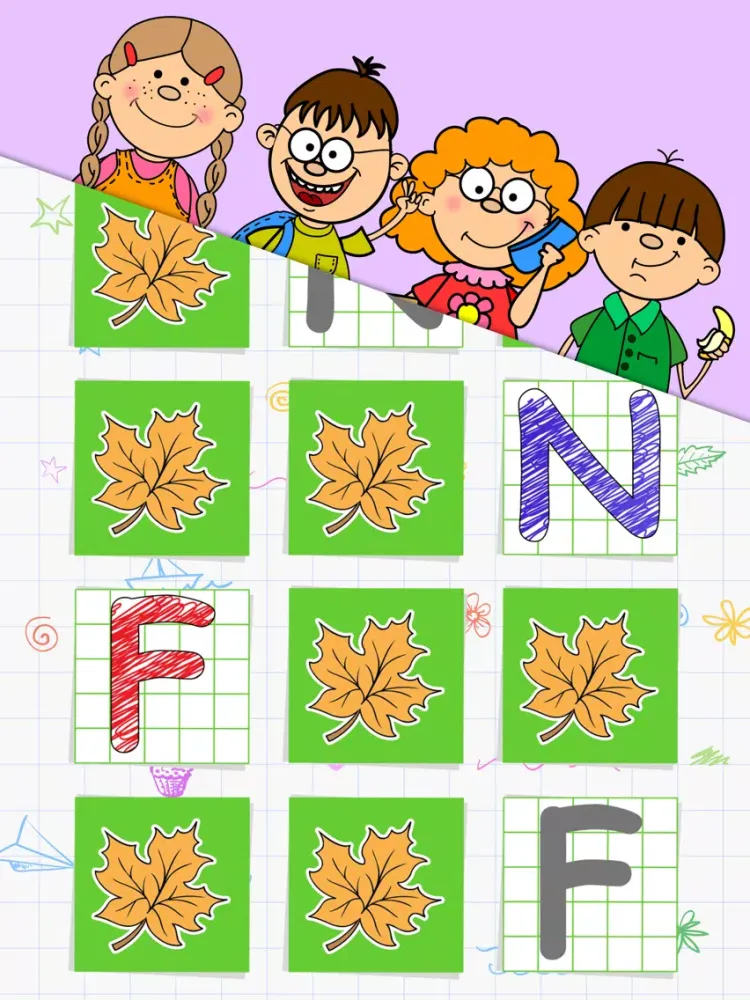 Capturas de tela do Back to School Memory iPad 