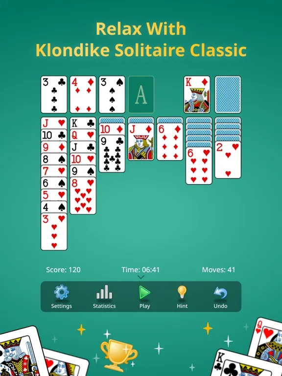 Solitaire Klondike Classic. iPad 应用截图