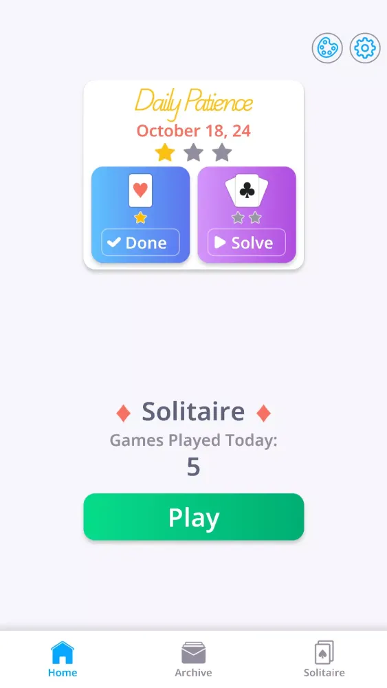 Solitaire. Daily Patience Game स्क्रीनशॉट