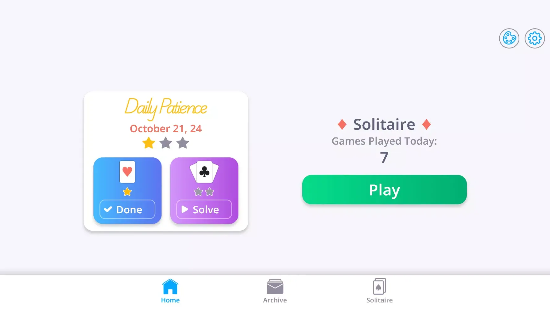 Solitaire. Daily Patience Game स्क्रीनशॉट