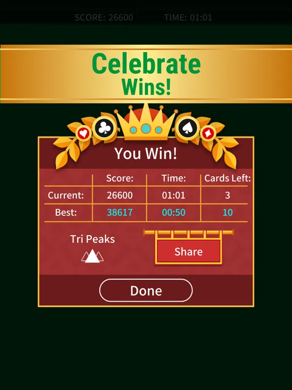 Скриншоты TriPeaks Solitaire Classic. iPad 