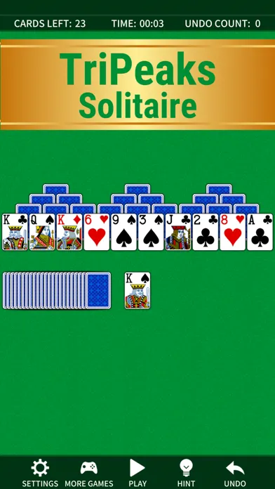 Скриншоты TriPeaks Solitaire Classic.