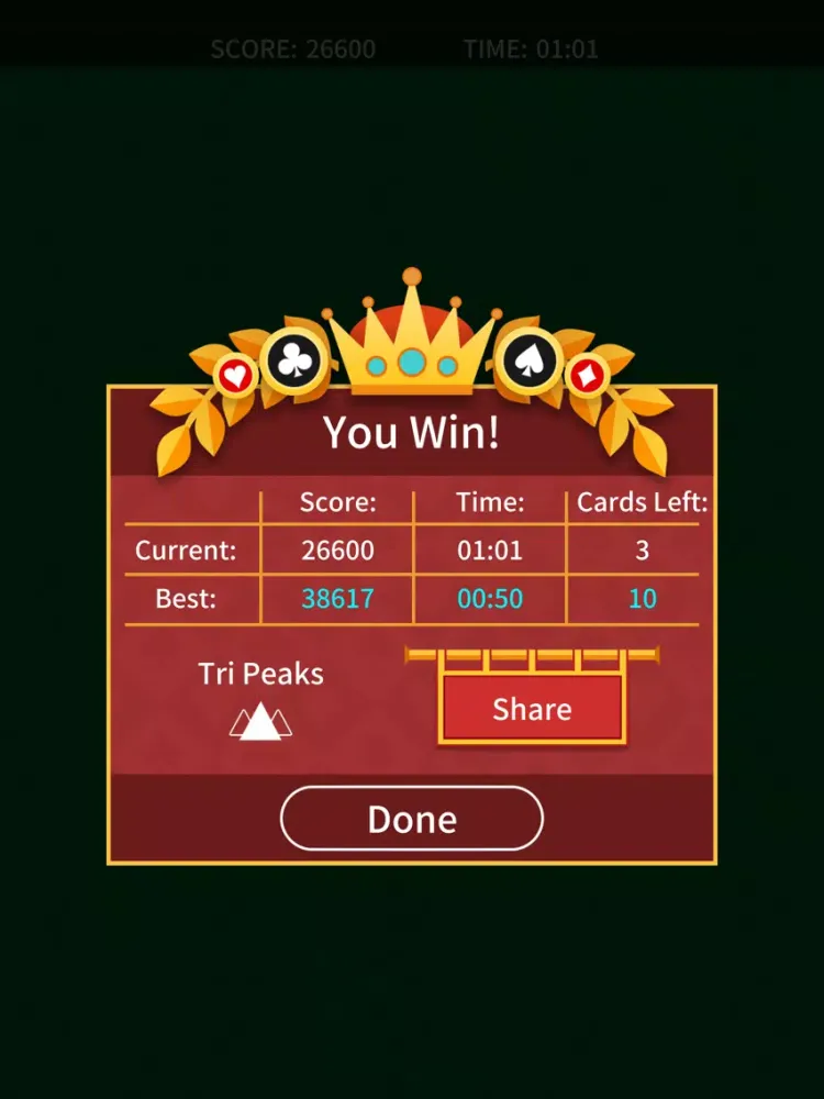 TriPeaks Solitaire Pro. iPad  Screenshots