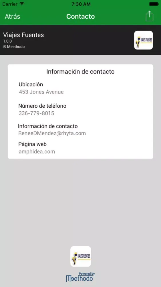 Screenshot di Viajes Fuentes