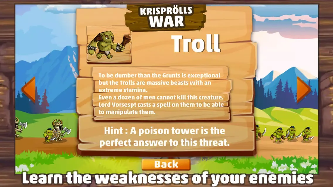 Capturas de tela do Krisprolls War