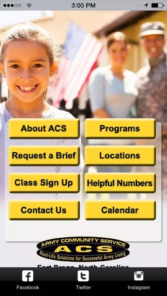Screenshot di Fort Bragg ACS