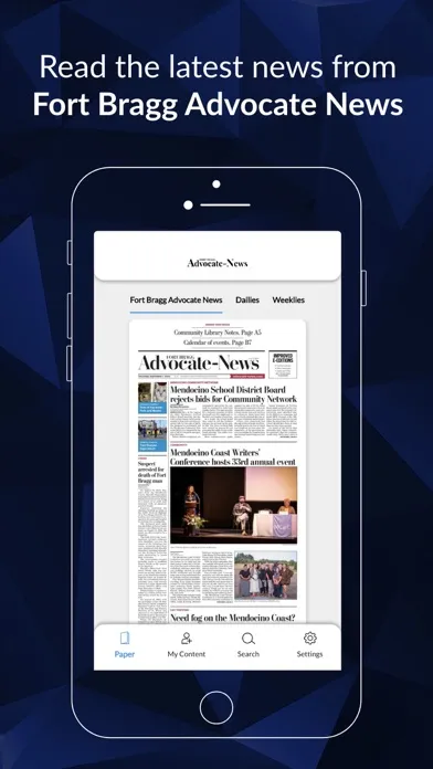 Captures d'écran de Fort Bragg Advocate e-Edition