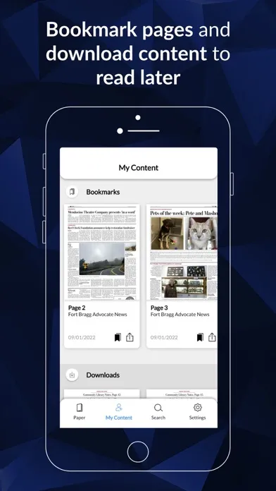Captures d'écran de Fort Bragg Advocate e-Edition