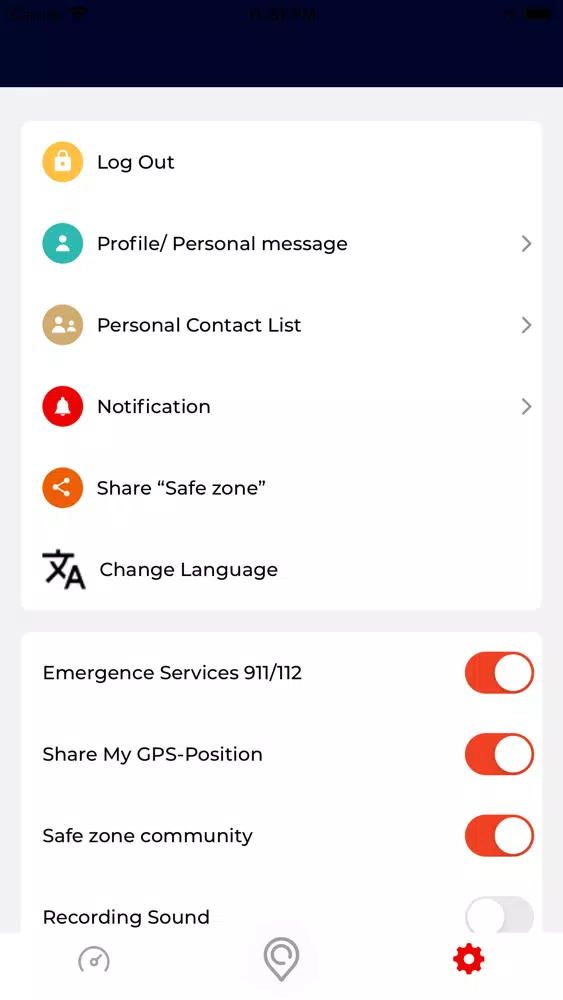 Screenshot di Safe Zone SOS Alarm