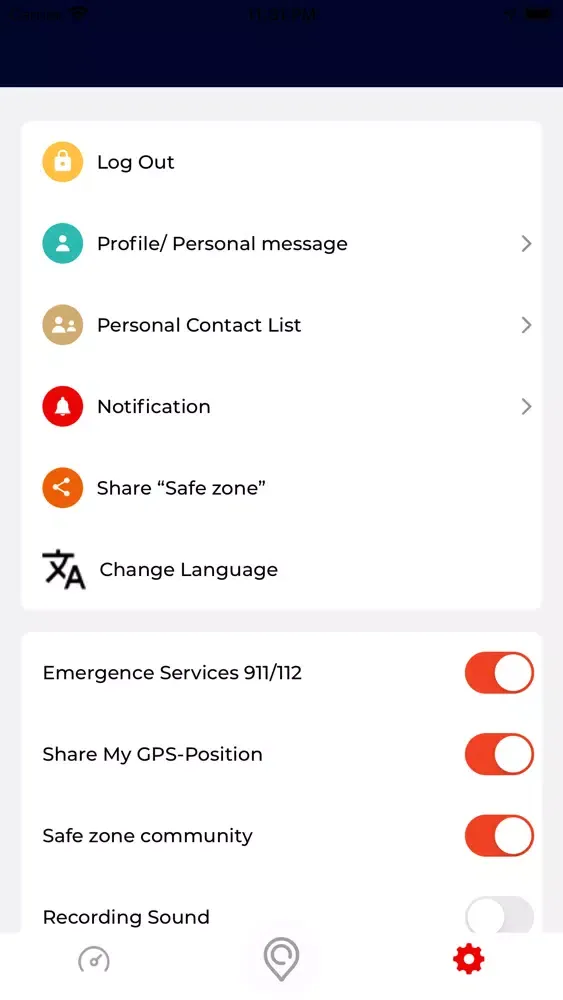 Ảnh chụp màn hình của Safe Zone SOS Alarm