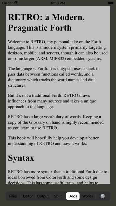 RETRO FORTH應用截圖
