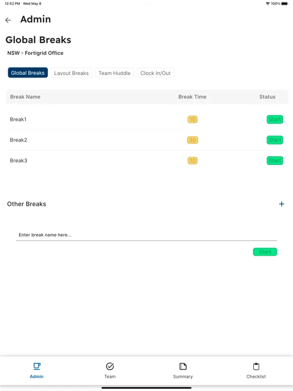 PACT - Team Management iPad  스크린샷