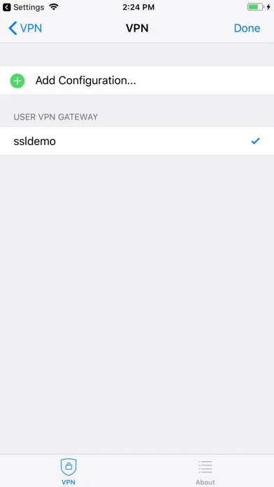 Capturas de tela do FortiClient VPN