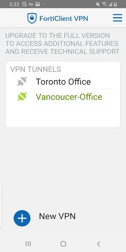 FortiClient VPN Screenshots