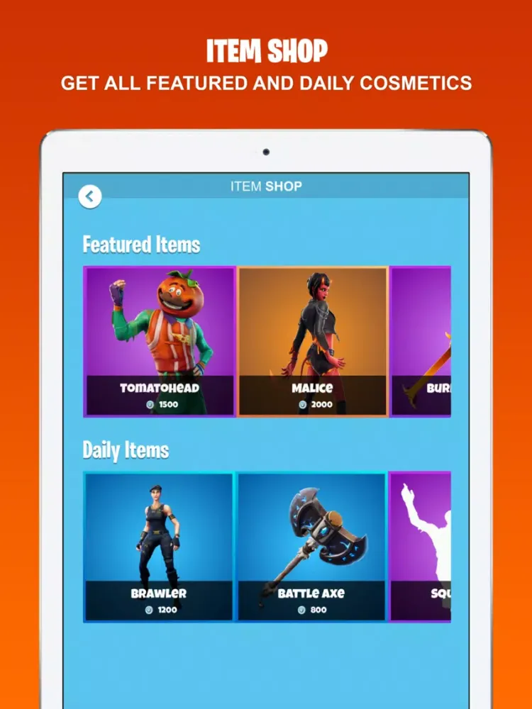 Tangkapan layar Fortnite Companion & Quiz iPad 