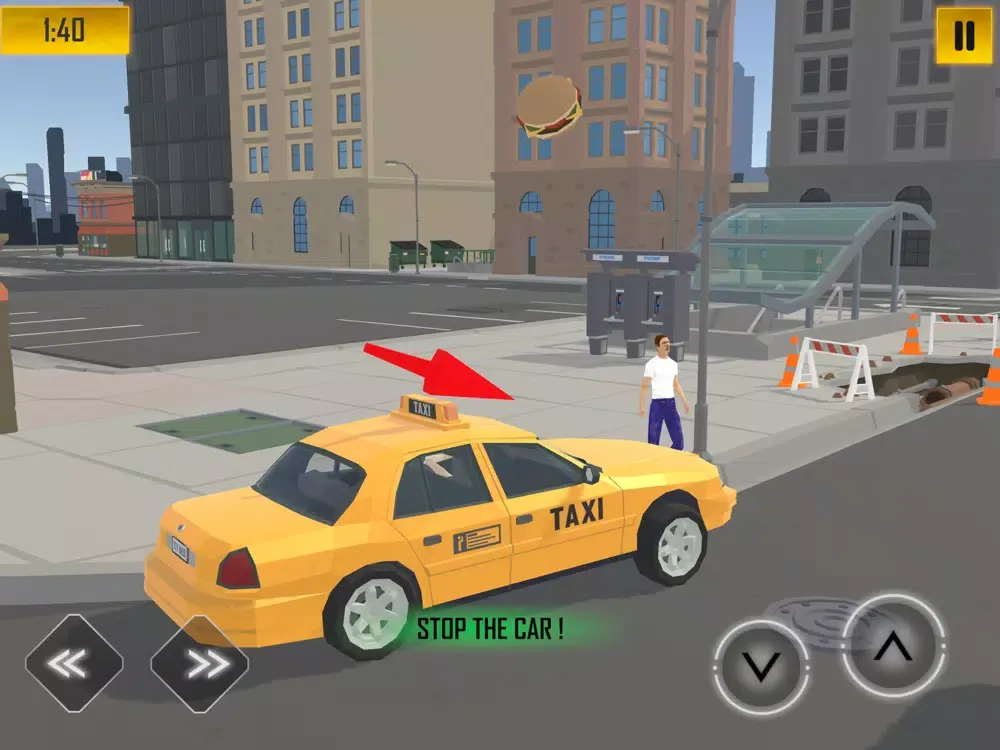 Screenshot di Real Town Taxi Simulator iPad 