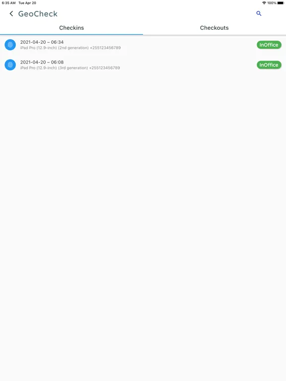 GeoCheck iPad  স্ক্রিনশট
