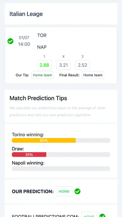 Capturas de tela do Football Tips Today