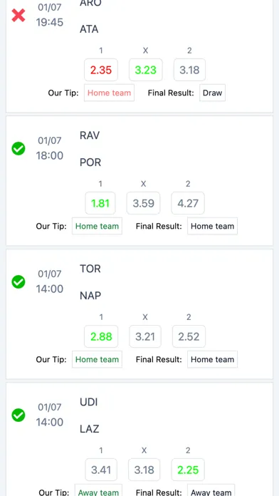 Capturas de tela do Football Tips Today