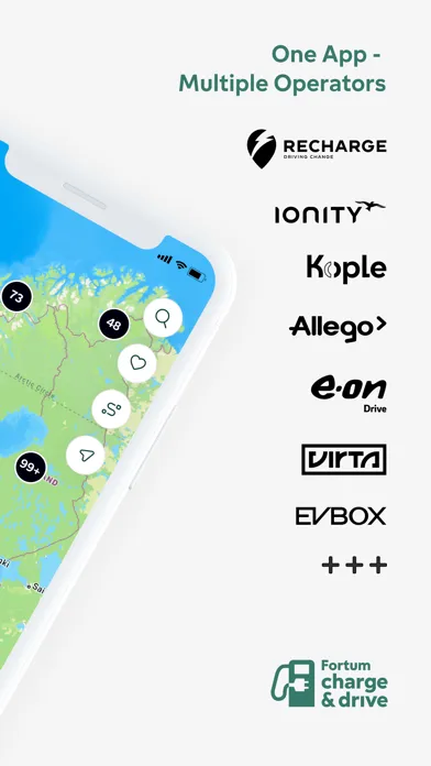 Screenshot di Fortum Charge & Drive Norway