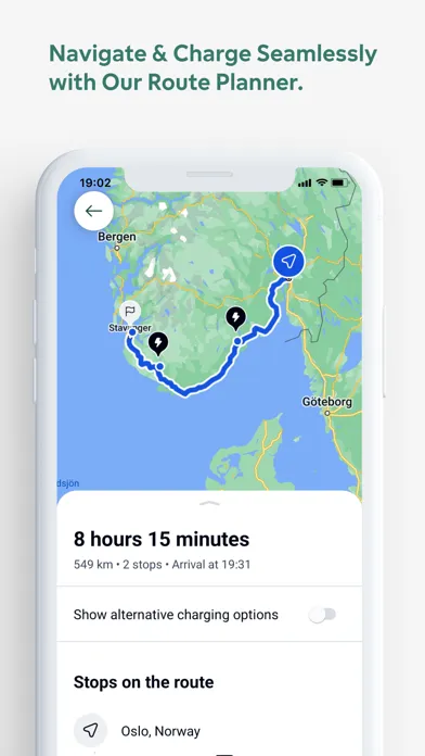 Screenshot di Fortum Charge & Drive Norway