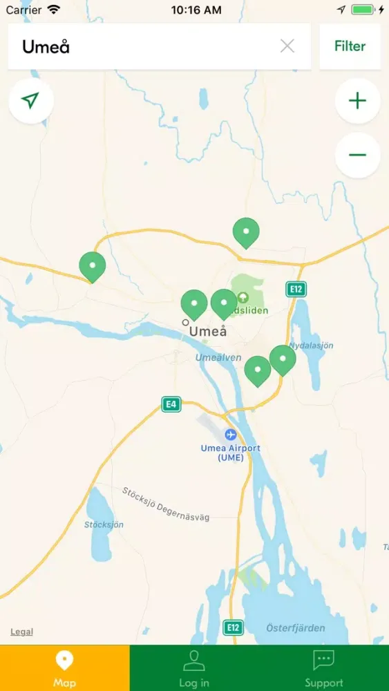 Capturas de tela do Umeå Energi Charge & Drive