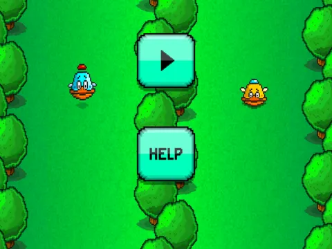 Zrzuty ekranu Flappy Downhill Racing - Race 2 Bird At The Same Time iPad 