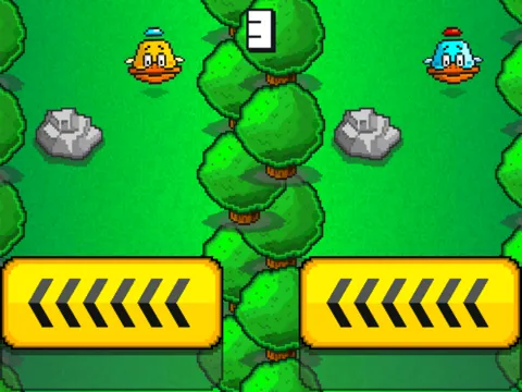 Zrzuty ekranu Flappy Downhill Racing - Race 2 Bird At The Same Time iPad 