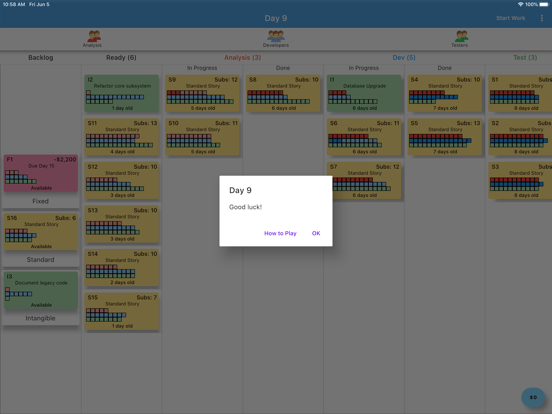 Kanban Simulator iPad  スクリーンショット
