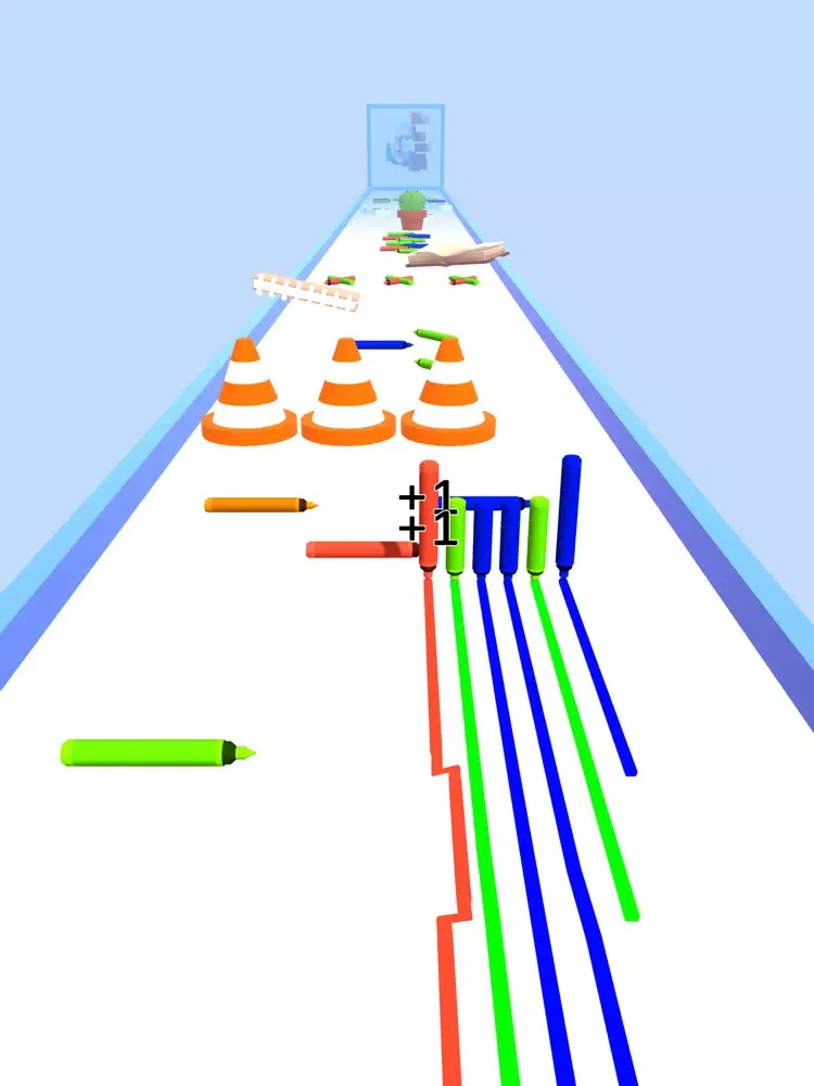 ภาพหน้าจอของ Pencil Run 3D : Colorful Lines iPad 