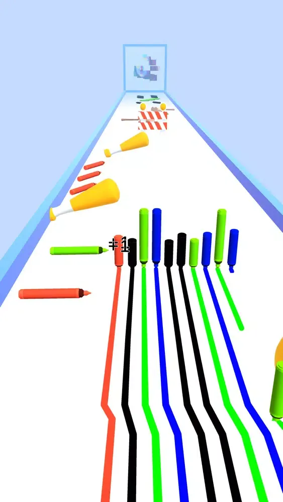 ภาพหน้าจอของ Pencil Run 3D : Colorful Lines