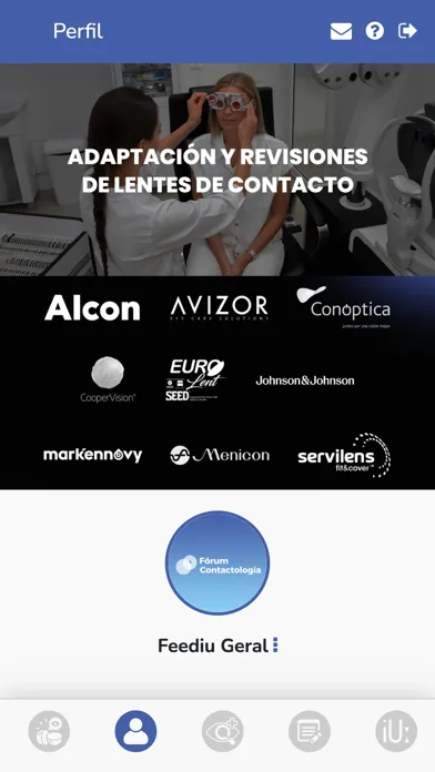 Tangkapan layar Fórum de Contactología